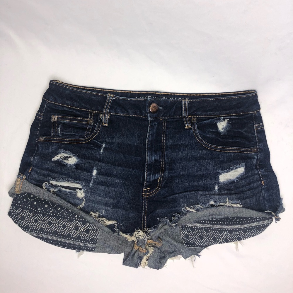 Hi-Rise Festival Shorts with Patterned Pockets